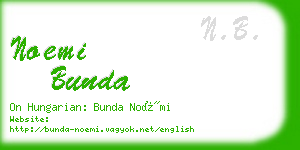 noemi bunda business card